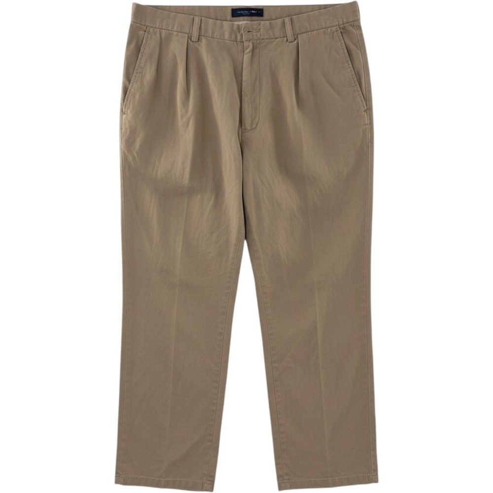 Polo Golf Ralph Lauren Mens 38x30 Khaki Pleated Cotton Chino Golf‎ Pants Tan